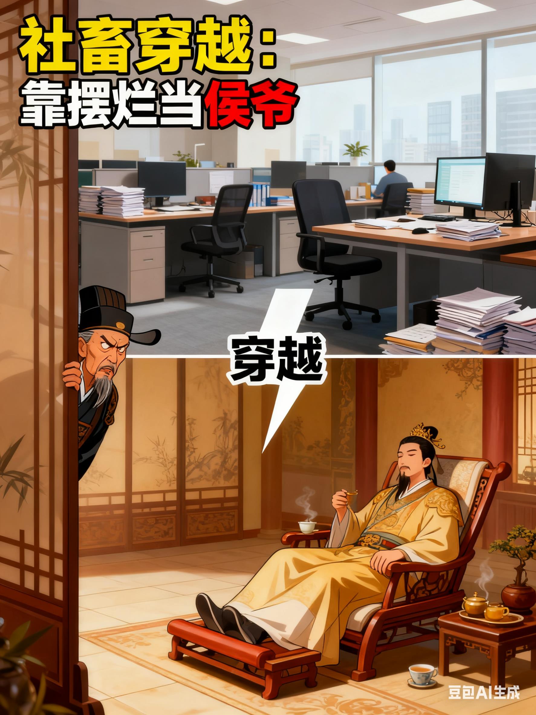 社畜穿越:靠摆烂当侯,卷王老爹